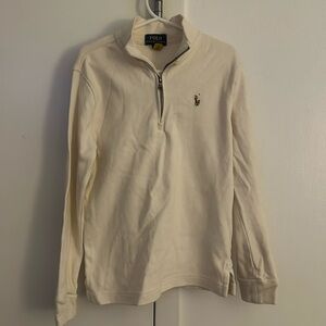Ralph Lauren Cream Quarter-Zip Pullover
